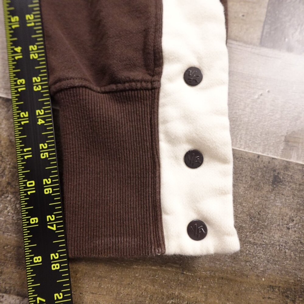 YoungLA 90s Tear Away Joggers Men’s XL Brown Cream Snap Track Pants 28” Inseam - Picture 5 of 12